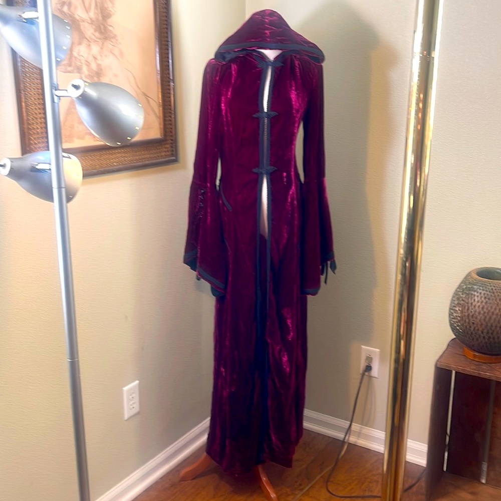 NWOT LIP SERVICE burgundy velvet cloak